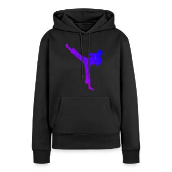 Kickboxing Kickboxing Hommes Kickboxing - Sweat à capuche Premium bio Femme - noir - Devant - Julia (174cm)