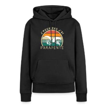 Ich kann nicht Gleitschirm Gleitschirm T-Shirt - Frauen Premium Bio Hoodie - Schwarz - Vorne - Julia (174cm)