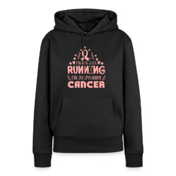 Je suis en train de dépasser le cancer du sein - Sweat à capuche Premium bio Femme - noir - Devant - Julia (174cm)