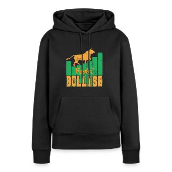 Feelin' Bullish Bullisch fühlen - Frauen Premium Bio Hoodie - Schwarz - Vorne - Julia (174cm)