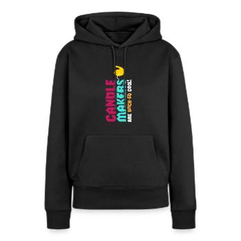 Bougies Cool Bougies - Sweat à capuche Premium bio Femme - noir - Devant - Julia (174cm)