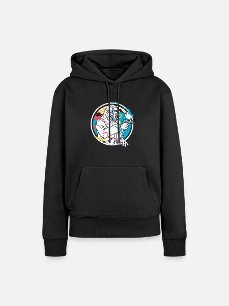 Lackierer Lackierpistole - Frauen Premium Bio Hoodie - Schwarz