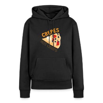 Crêpes pas rampantes Crêpes crêpes - Sweat à capuche Premium bio Femme - noir - Devant - Julia (174cm)