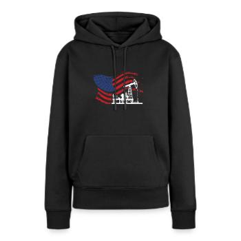 Drilling rig America Oil Drilling Rig - Sweat à capuche Premium bio Femme - noir - Devant - Julia (174cm)