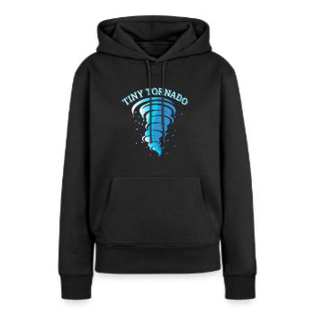 Minuscule ouragan tornade - Sweat à capuche Premium bio Femme - noir - Devant - Julia (174cm)