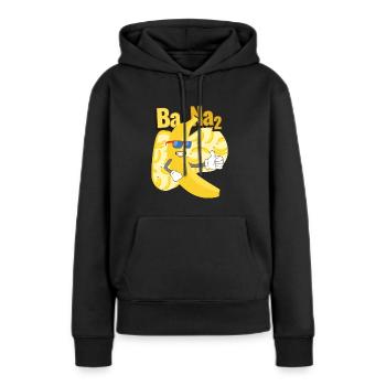 Banane² Fruit Fruit Fruit Fruit - Sweat à capuche Premium bio Femme - noir - Devant - Julia (174cm)