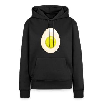 Ei Egg Eigelb Speck Frühstück Morgen - Frauen Premium Bio Hoodie - Schwarz - Vorne - Julia (174cm)