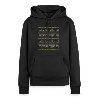Griechisches Alphabet Griechenland - Frauen Premium Bio Hoodie - Schwarz - Vorne - Julia (174cm)