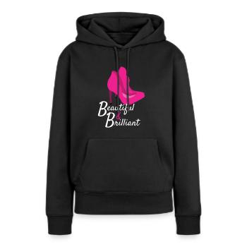 Belle et brillante mode de talons hauts - Sweat à capuche Premium bio Femme - noir - Devant - Julia (174cm)