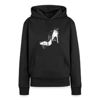 Mode Talons Hauts À La Mode - Sweat à capuche Premium bio Femme - noir - Devant - Julia (174cm)