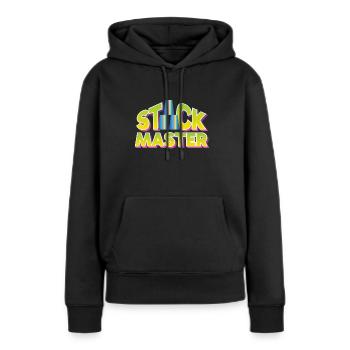 Empilage de gobelets Stack Master - Sweat à capuche Premium bio Femme - noir - Devant - Julia (174cm)
