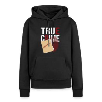 True Crime Crime Fans - Sweat à capuche Premium bio Femme - noir - Devant - Julia (174cm)