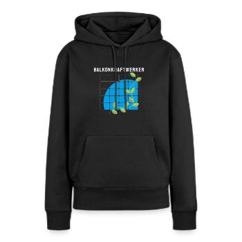 Centrale électrique de balcon Solaire Photovoltaïque - Sweat à capuche Premium bio Femme - noir - Devant - Julia (174cm)