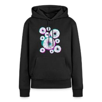 Diversité fongique Champignons Spores fongiques - Sweat à capuche Premium bio Femme - noir - Devant - Julia (174cm)