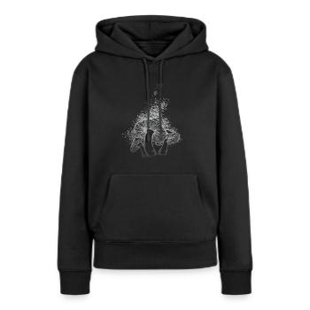 Spores fongiques Variété fongique Champignons - Sweat à capuche Premium bio Femme - noir - Devant - Julia (174cm)