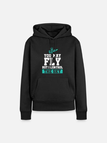 Fluglotse - Frauen Premium Bio Hoodie - Schwarz