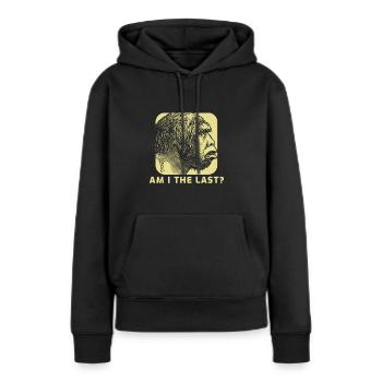 Neandertaler - Frauen Premium Bio Hoodie - Schwarz - Vorne - Julia (174cm)
