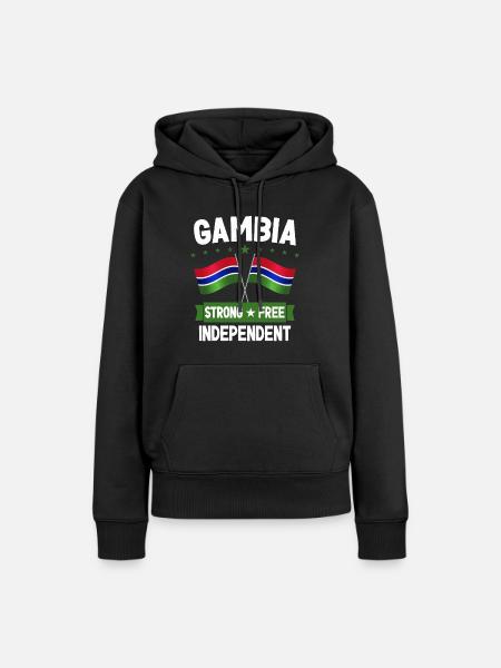 Gambia - Frauen Premium Bio Hoodie - Schwarz