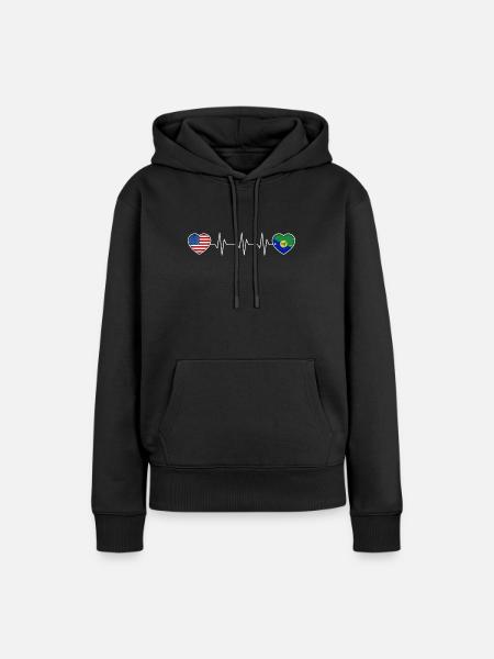 Weihnachtsinsel - Frauen Premium Bio Hoodie - Schwarz