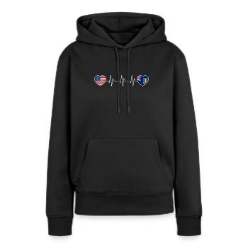 Britische Jungferninseln - Frauen Premium Bio Hoodie - Schwarz - Vorne - Julia (174cm)