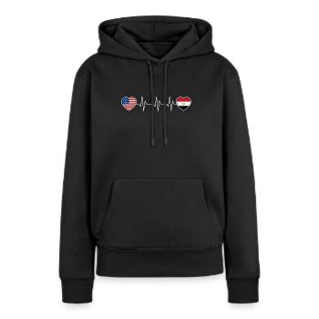 Ägypten - Frauen Premium Bio Hoodie - Schwarz - Vorne - Julia (174cm)