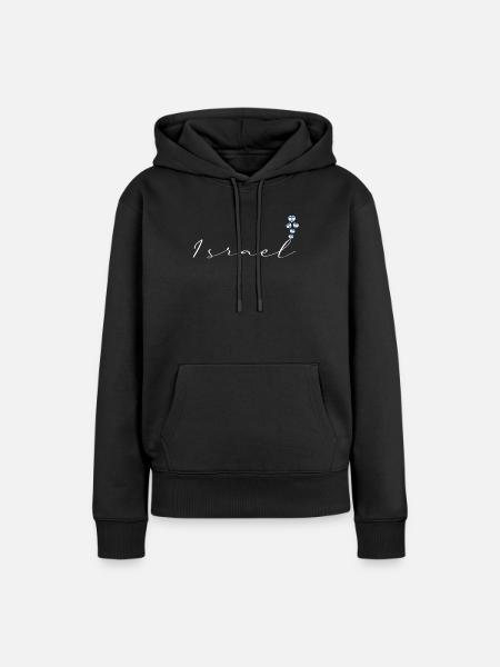 Israele - Dame Premium hoodie, økologisk bomuld - sort