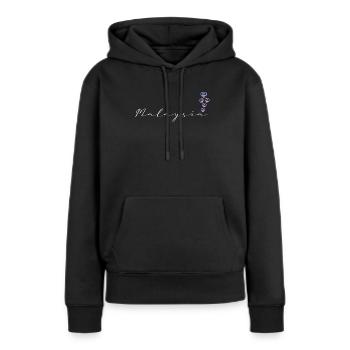 Malaisie - Sweat à capuche Premium bio Femme - noir - Devant - Julia (174cm)