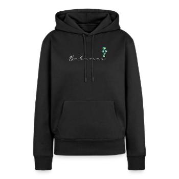 Bahamas - Sweat à capuche Premium bio Femme - noir - Devant - Julia (174cm)