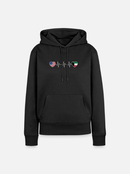 Kuwait - Frauen Premium Bio Hoodie - Schwarz
