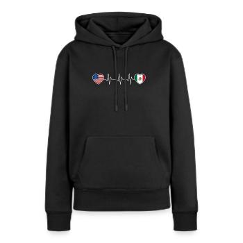 Mexiko - Frauen Premium Bio Hoodie - Schwarz - Vorne - Julia (174cm)