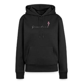 Grönland - Frauen Premium Bio Hoodie - Schwarz - Vorne - Julia (174cm)