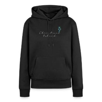 Île Christmas - Sweat à capuche Premium bio Femme - noir - Devant - Julia (174cm)