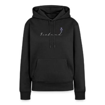 Island - Frauen Premium Bio Hoodie - Schwarz - Vorne - Julia (174cm)