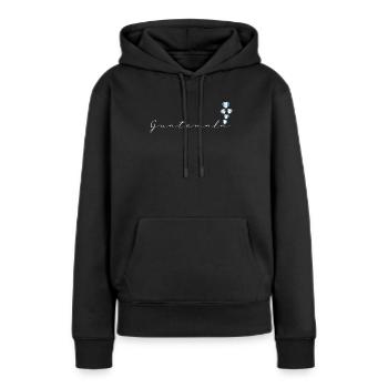 Guatemala - Frauen Premium Bio Hoodie - Schwarz - Vorne - Julia (174cm)