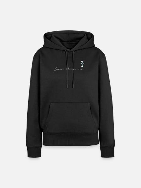 San Marino - Frauen Premium Bio Hoodie - Schwarz