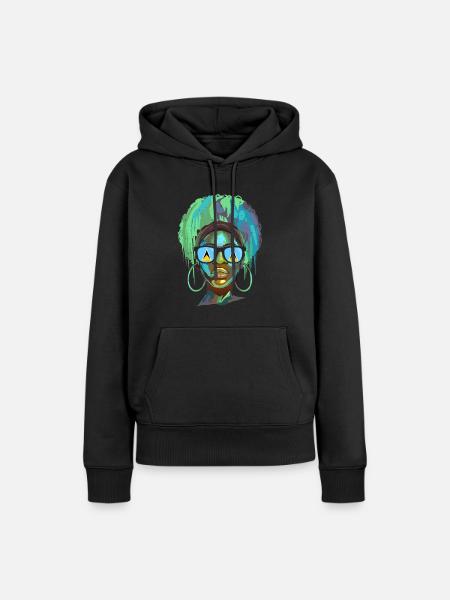 St. Lucia - Frauen Premium Bio Hoodie - Schwarz