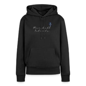 Marshall (Îles) - Sweat à capuche Premium bio Femme - noir - Devant - Julia (174cm)