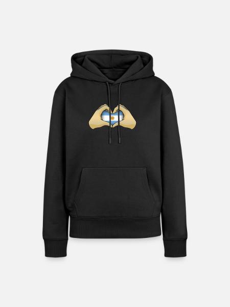Argentinien - Frauen Premium Bio Hoodie - Schwarz