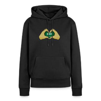 Saudi-Arabien - Frauen Premium Bio Hoodie - Schwarz - Vorne - Julia (174cm)