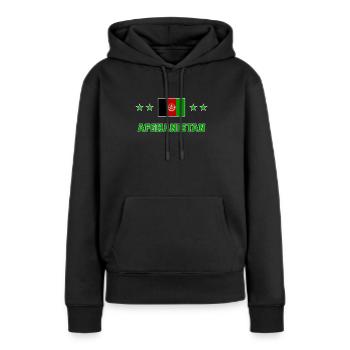 Afghanistan - Sweat à capuche Premium bio Femme - noir - Devant - Julia (174cm)