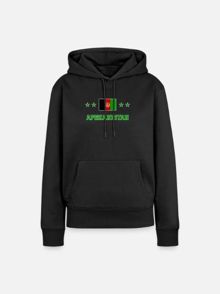 Afghanistan - Frauen Premium Bio Hoodie - Schwarz