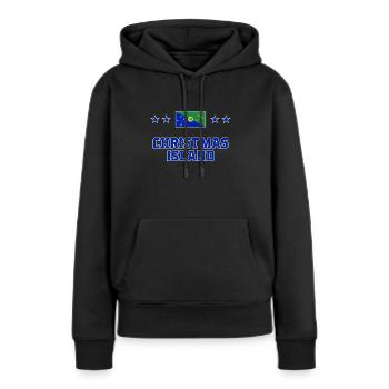 Île Christmas - Sweat à capuche Premium bio Femme - noir - Devant - Julia (174cm)