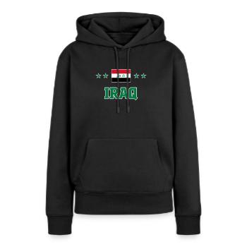 Irak - Sweat à capuche Premium bio Femme - noir - Devant - Julia (174cm)