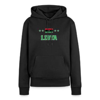 Libyen - Frauen Premium Bio Hoodie - Schwarz - Vorne - Julia (174cm)