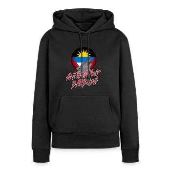 Antigua und Barbuda - Frauen Premium Bio Hoodie - Schwarz - Vorne - Julia (174cm)