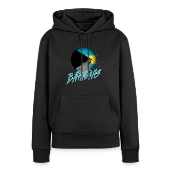 Bahamas - Sweat à capuche Premium bio Femme - noir - Devant - Julia (174cm)