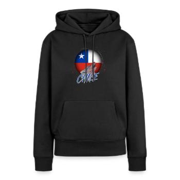 Chile - Frauen Premium Bio Hoodie - Schwarz - Vorne - Julia (174cm)