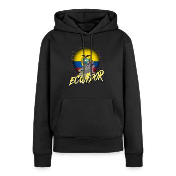 Ecuador - Frauen Premium Bio Hoodie - Schwarz - Vorne - Julia (174cm)
