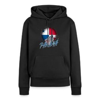 Panama - Sweat à capuche Premium bio Femme - noir - Devant - Julia (174cm)
