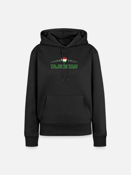 Tadschikistan - Frauen Premium Bio Hoodie - Schwarz